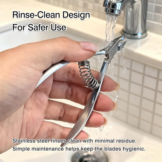Premium Stainless Steel Cuticle Nipper for Manicure & Pedicure, Precision Nail Care Tool with Sharp Blade