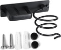 YUET Hair Dryer Holder Hairdryer Station Wall Mounted Shelf Bracket Straightener Stand Hanger Organizer Blow Storage with Cable Tidy Rack for Dressing Table Bathroom Aluminum Professional, Black