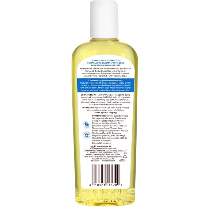 Palmer's Cocoa Butter Formula Moisturizing Body Oil (8.5 Fluid Ounce, Pack of 5)