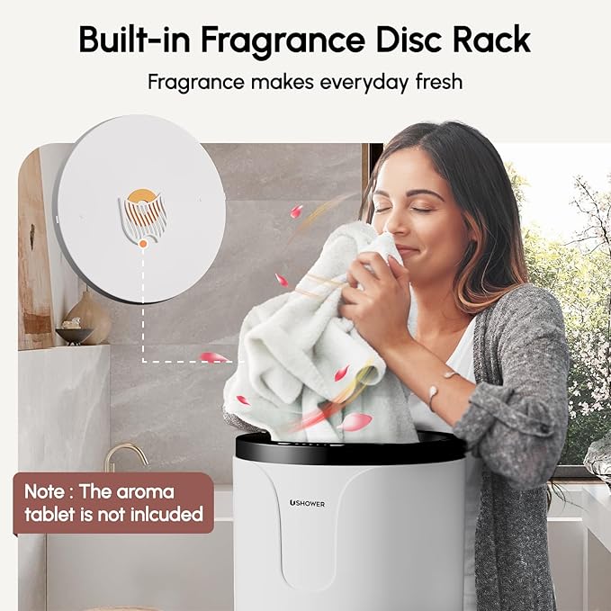 USHOWER Towel Warmers for Bathroom, 20L Large Towel Warmer Bucket for Spa & Massage, Auto Shut-Off Towel Heater Fits Two 40"x70" Oversized Towels, Blankets, Bathrobes, PJ's