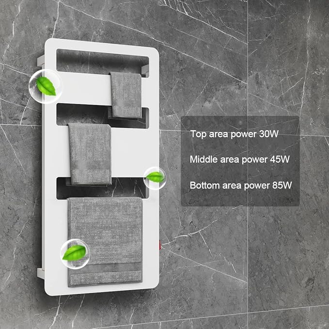 Heated Towel Rack for Bathroom, Towel Warmer Wall Mounted, Electric Towel Warmers for Bathroom, Bath Towel Heater, Towel Drying Rack- 35.4 x18 inch