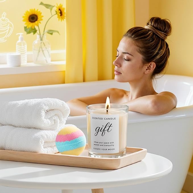 Mothers Day Gifts for Mom, Sunflower Gift Set for Women Wife Friends - Birthday, Christmas, Valentine's Day Gifts | Thoughtful Care Package - Cozy Blanket, Spa & Relaxation - Get Well Soon Baskets Set