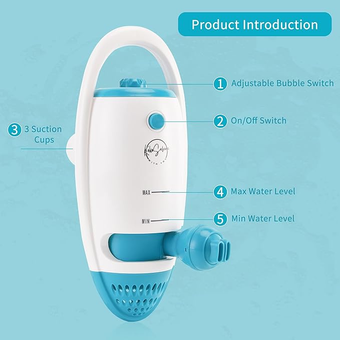 KokoSelene Bath Jets for Tub, Portable Bathtub Jets for Home Spa, Creates Soothing Bubbles and Massage for Relaxing Daily Use (Green)