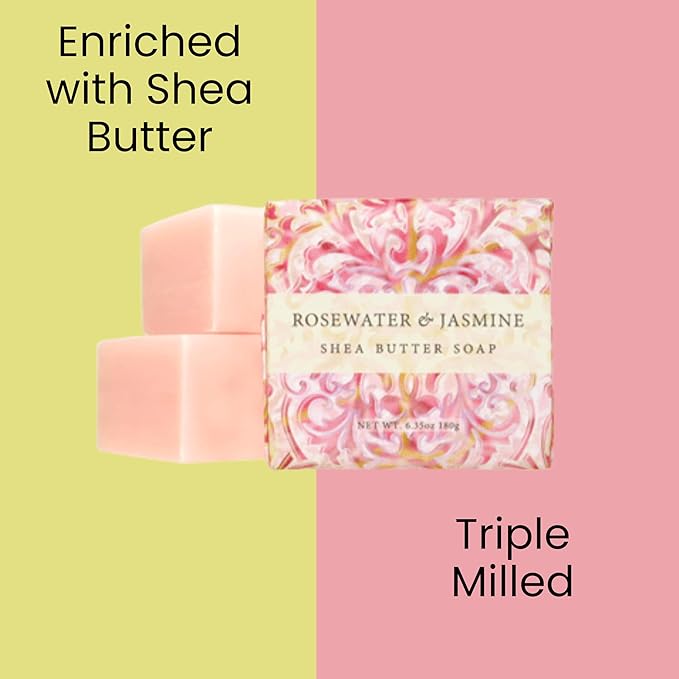 Greenwich Bay Mini Botanical Soap Bars – 12 Pack 1.9 oz Each – Individually Wrapped Guest Soaps for Airbnb, Spa, Travel, Bath – Travel Size Bar Soap Set, Rosewater