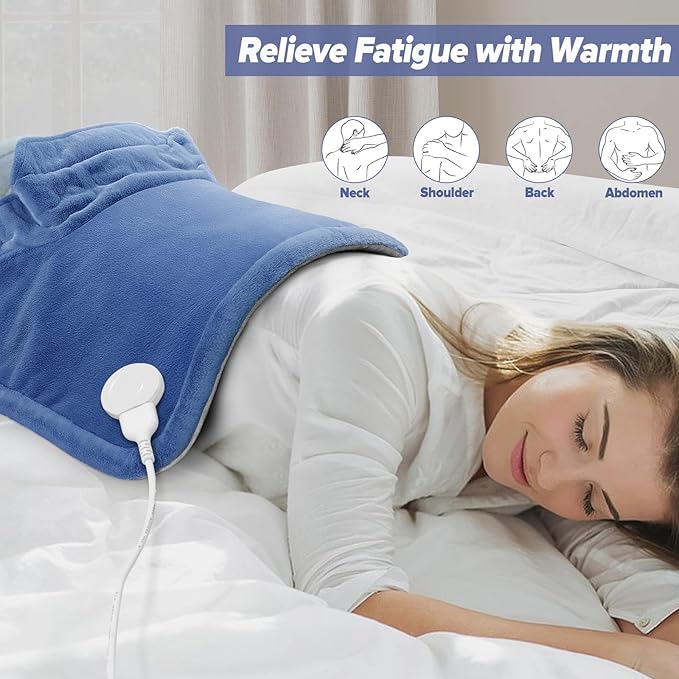 Mothers Day Gifts for Mom, Heating pad for Neck, Back, Shoulder, 3X Deeper Pain Relief, Ideal Gifts for Women, Wife, Fathers Day, Christmas, Birthday, 4 Auto-Off, Machine Washable, 6 Heat Settings