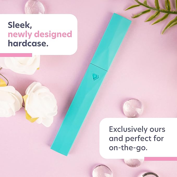 Bona Fide Beauty Czech Glass Nail File with Case, Pastel Green Violet Crystal File for Natural Nails. Nail Care Tool Gifts for Women