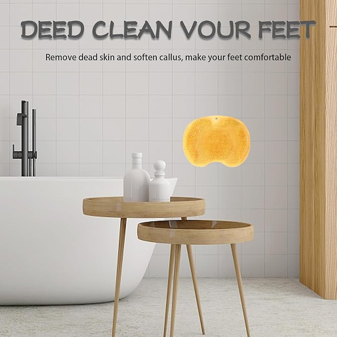 Shower Foot Scrubber, Wall Mounted Bath Massage Pad, Back Scrubber Back with Non Slip Suction Cups to Improve Circulation, Soothe Achy Feet