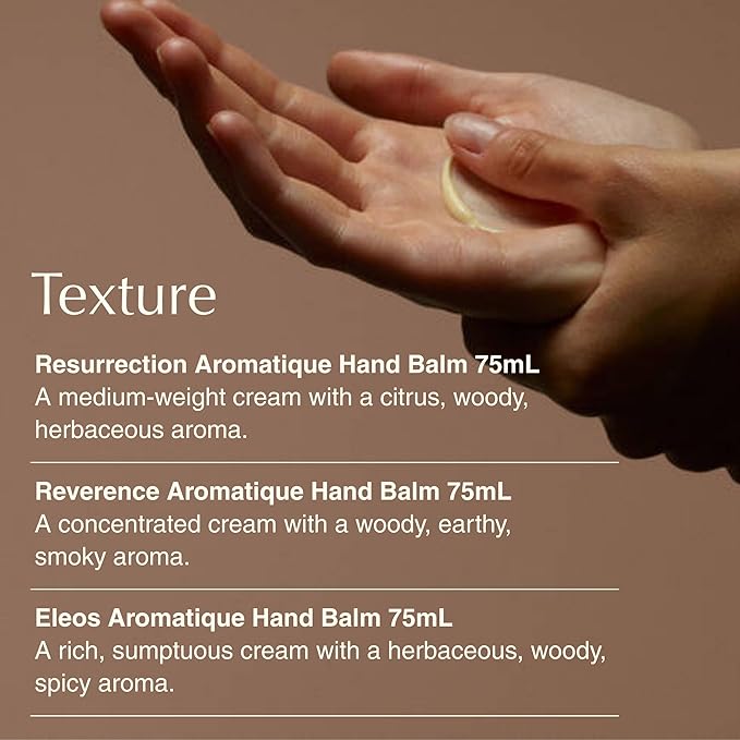 Aesop Hand Balm Set – Resurrection, Reverence & Eleos Hand Cream Trio– Deeply Nourishing Botanical Hand Care with Citrus, Woody & Herbaceous Aromas | 2.4 oz each Travel Size