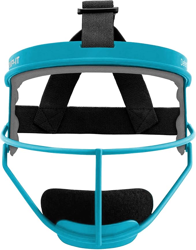 RIP-IT Original Defense Softball Face Mask, Lightweight, Protective Fielder's Softball Face Shield with Ponytail Strap & Soft Foam Padding