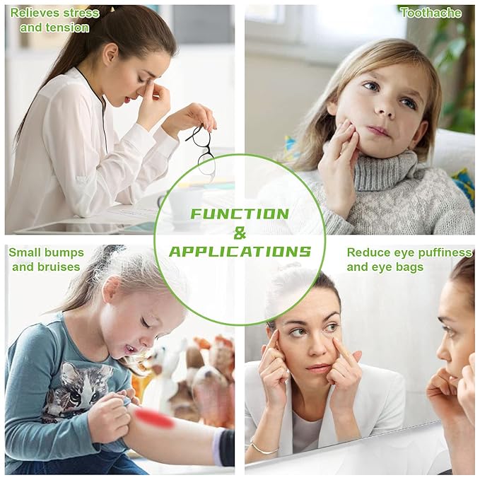 ZNÖCUETÖD Small Gel Ice Pack for Eye Pads and Under Eye Patches, Hot Cold Treatment Pack for Redness and Pain Relief (Kiwi)