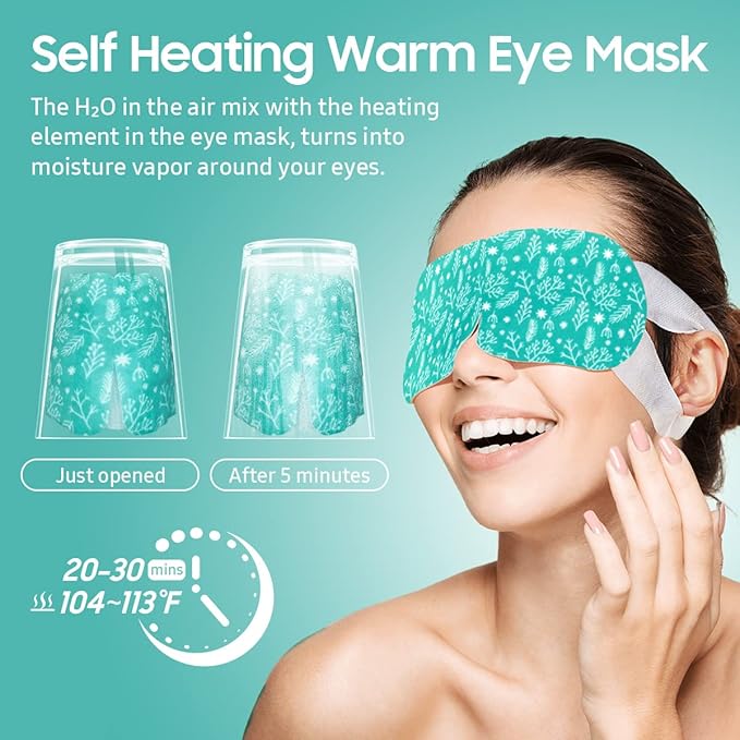 BeHoomi Steam Eye Mask, 10Packs Heated Eye Mask, Self Heating Disposable SPA Warm Compress for Eyes Sleep Mask, Travel Essentials & Relaxation Gifts for Women, Mothers Day Gifts (Unscented)