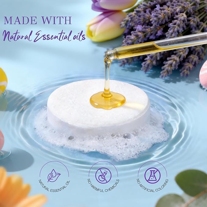 8 Pcs Shower Steamers Aromatherapy: Birthday Gifts for Women Friends Sister, Mothers Day Gifts for Mom Grandma Wife Her Teen, Teacher Appreciation Gifts, Self Care with Natural Essential Oils