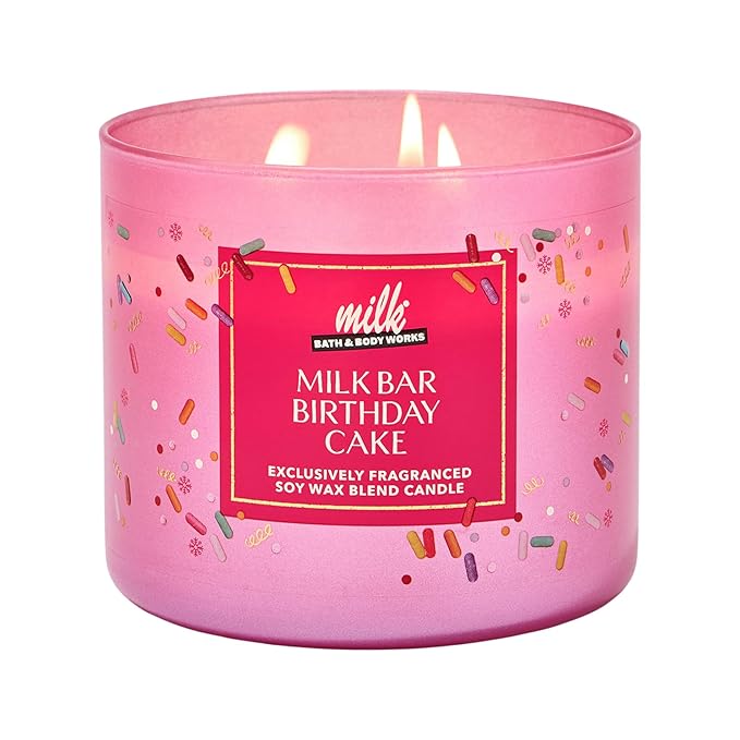 Bath and Body Works Milk Bar Birthday Cake 3-Wick Candle 14.5 Ounce (Milk Bar Birthday Cake)