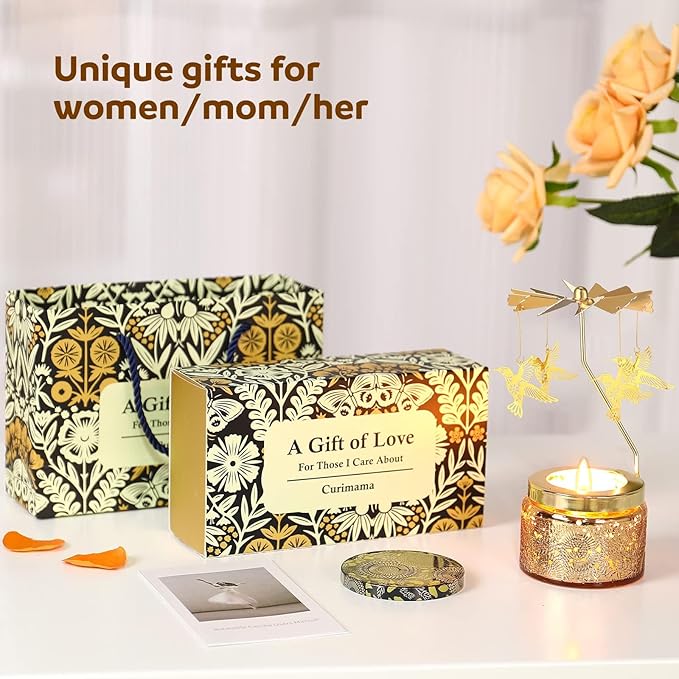 Mothers Day Gifts for Mom from Daughter, Hummingbird Gift for Women Friendship, Rotating Candles for Sister, Unique Birthday Gift for Her, Mothers Day Gifts for Wife Grandma New Mom
