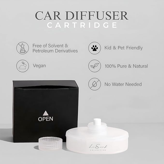 Iconic Baccarat Rouge Aroma Car Diffuser Cartridge Fragrance Refill 20ML Compatible with All Ultrasonic Smart Car Diffusers - Luxury Hotel Fragrance - Aromatherapy - Ideal for Cars, Trucks & More