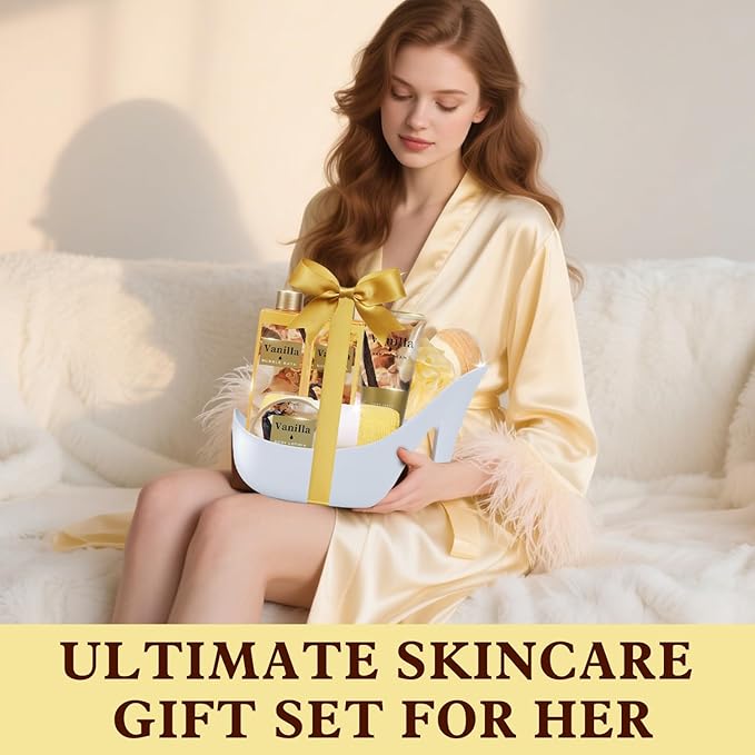 Spa Luxetique Gifts for Women High Heel Gift for Women 8pcs Spa Gift for Womens Warm Vanilla Comfort Birthday Gift for Womens Mom Grandma Sister Friend Mothers Day Gifts for Mom