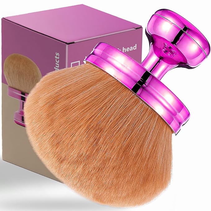 Extra Large Body Makeup Brush for Self Tanner,Kabuki Brush - Soft Synthetic Bristles for Even Blend & No Streaks,Back/Leg/Face Applicator for Bronzer & Sunscreen (Rose Red)