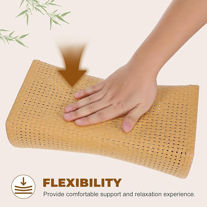 iplusmile Simulated Rattan Sauna Pillow - Ergonomic Sauna Neck Rest Pillow - Contour Bed Pillow Sauna Accessories for Relaxing Home Gym Saunas Rooms