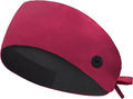 Satin Lined Scrub Cap, Adjustable Surgical Cap with Sweatband & Buttons, Soft and Wrinkle-Resistant Scrub Hat