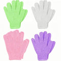 4 Pairs Exfoliating Bath Gloves, Nylon Double Sided Exfoliating Gloves for Beauty, Spa, Massage, Skin Shower, Body Scrubber Bathing Accessories