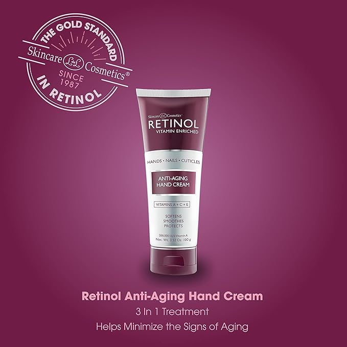 LIVAURA Retinol Anti-Aging Hand Cream–The Original Retinol For Younger Looking Hands –Rich Hand Cream Conditions, Nails & Cuticles – Vitamin A Minimizes Age’s Effect on Skin (cucumber scent)