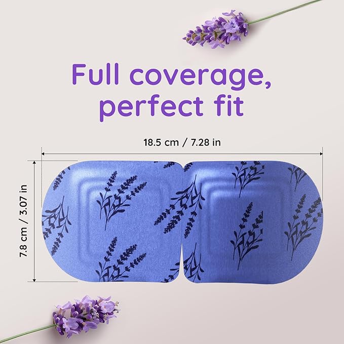 16 Pack Lavender Steam Eye Mask for Dryness, Puffiness, Relaxation, Heated Eye Mask for Sleep & Travel, Self-Heating & Disposable Warm Compress, Travel Essentials, Relaxation Gifts for Women - PAC2