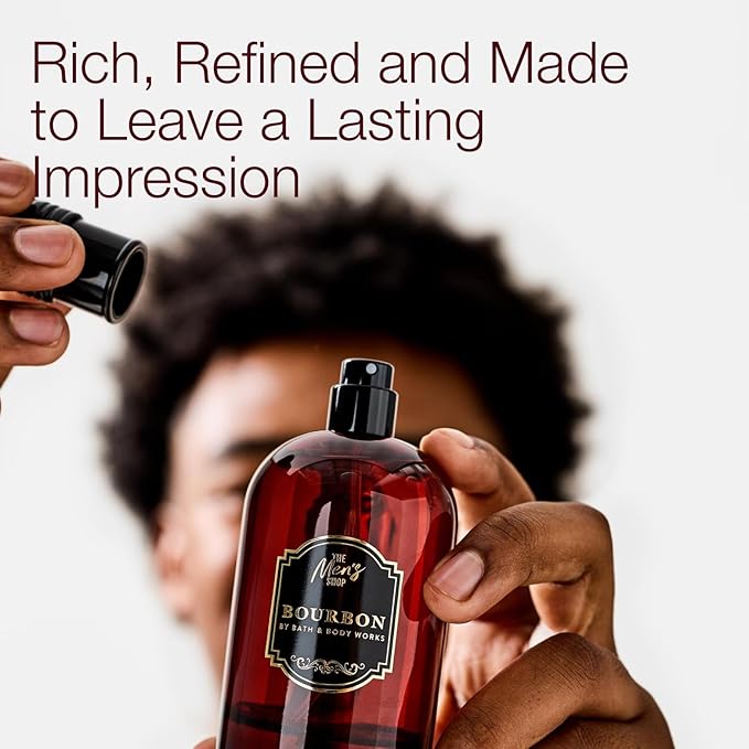 Bath & Body Works Bourbon Cologne - Men’s Cologne for Everyday Use - Long-Lasting High Fragrance Oil Concentration - Dermatologist-Approved - Sophisticated Scent Experience - Gifts for Him