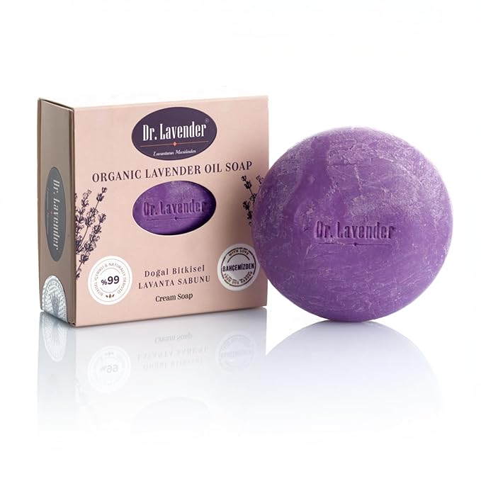 100% Natural Lavender Bar Soap – Farm Fresh Essential Oil from Our Fields – Calming Aromatherapy for Sleep & Stress – Moisturizing Handmade Face & Body Wash (Pure Lavender)