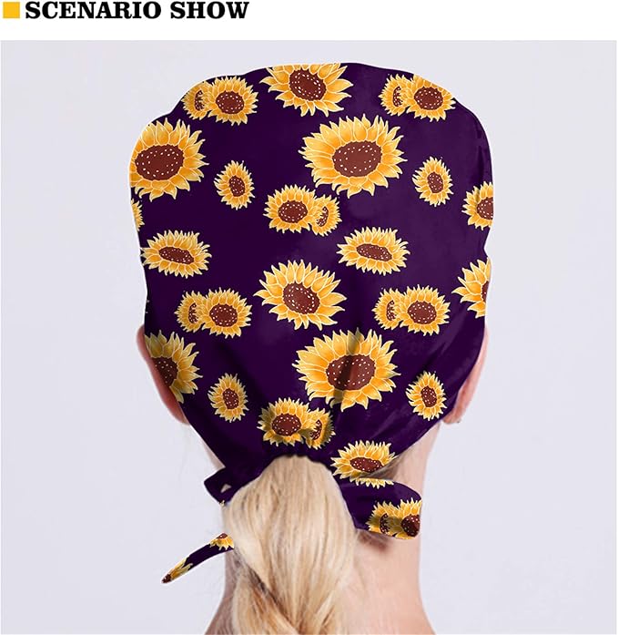JoyLamoria Novelty Printed Cap with Sweatband Women Men Adjustable Tie Back Hats for Paiting