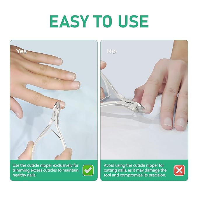 Professional Cuticle Trimmer Nail Cuticle Cutter Stainless Steel Cuticle Nippers with Sharp Blades Double Spring Manicure Tools for Nail Care Pedicure Home Spa (Black - Pusher Included)