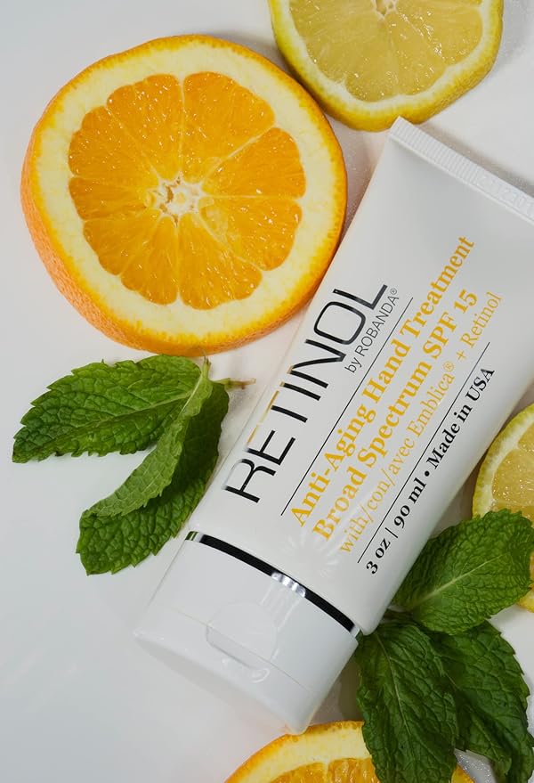 Robanda Retinol Anti-Aging Hand Cream - Hydrating & Moisturizing Hand Lotion with Anti-Aging Formula to Help Prevent Wrinkles & Reduce Fine Lines, 3 oz, Unscented