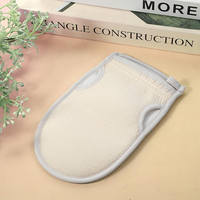 Body Scrub Gloves Korean Scrub mitt Exfoliating Gloves for Shower with Thumb Holes Korean Body Scrubber Dead Skin Remover for Dead Skin Removal Self-Tan Prep