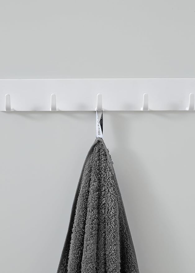 Aibaser Towels 6 Pack Bath Towel for Bathroom, 100% Cotton (24 x 48 Inches) High Absorbency Quick Drying (Grey)