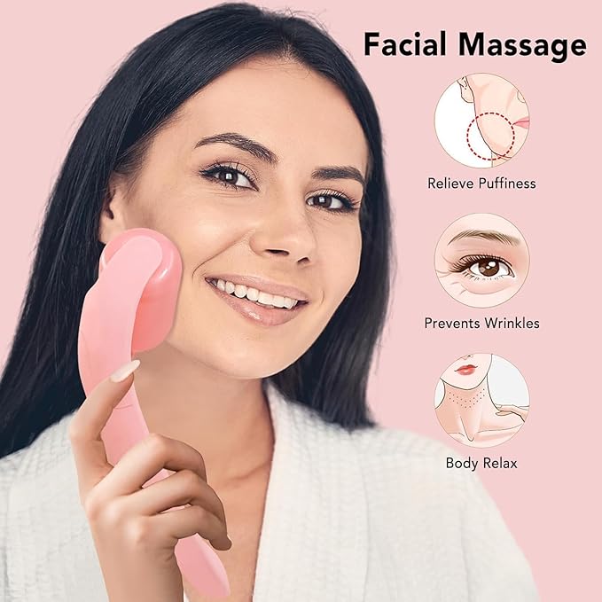 huefull Ice Roller for Face with 2 Rollers and Gua Sha Facial Tools, Face Roller for Self Care, Guasha Tool for Face, Puffiness Relief, Skin Care Gifts for Woman