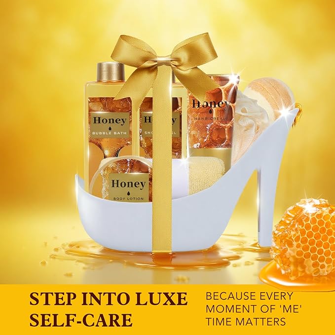 Spa Luxetique Gifts for Women High Heel Gift Set for Women 8pcs Spa Gift for Womens Nourishing Honey Birthday Gifts for Womens Mom Grandma Wife Coworker Mothers Day Gift