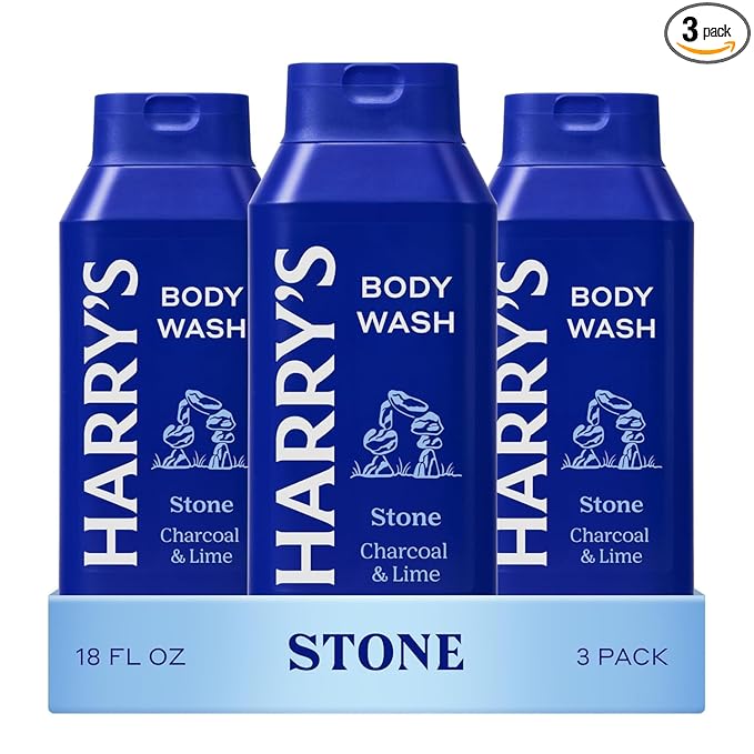 Harry's Men's Body Wash - Stone - (3 Pack) 18 fl oz - Shower Gel for Men - No Parabens, Sulfates, or Dyes
