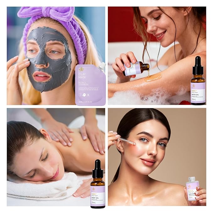 23 Pcs Mother's Day Gifts, Lavender Facial Skin Care Set, Bath and Body Gifts Basket for Women, Spa & Self-Care Kit, Sheet Mask, Present, Birthday, Christmas, Bridal Shower, Anniversary, Wife, Mom