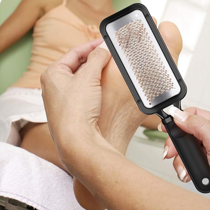 3 Pcs Foot File Callus Remover, Stainless Steel Foot Rasp and Double Sided Heel Files Foot Scrubber for Dead Skin, Hard Cracked Heels & Rough Feet