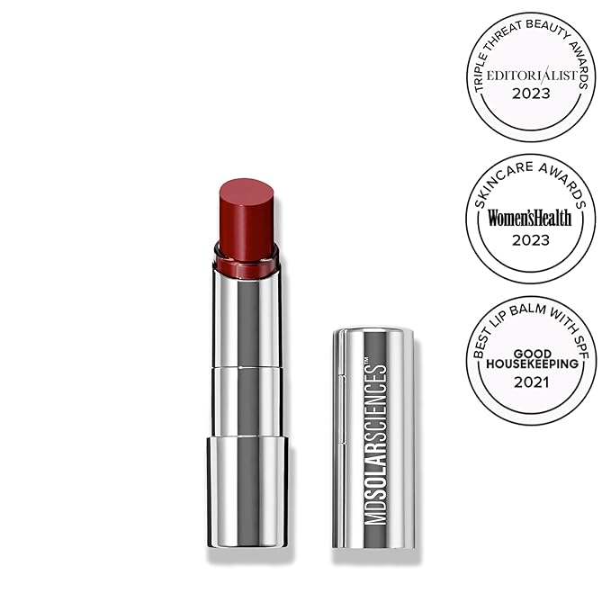 MDSolarSciences Tinted Sheer Lip Balm SPF 30 | Hydrating Lip Sunscreen | Shea Butter, Jojoba & Avocado Oils | Moisturizing, Vegan, & Clean| 0.15 oz, Ruby