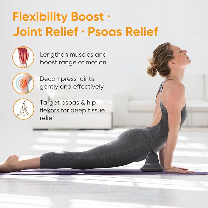 Psoas Muscle Release Tool, Deep Tissue Massage Tool Waist Trigger Point Massager for Back Hip Flexors Neck Calf Glutes Pain Relief Muscle Relaxation Device for Home Gym Office