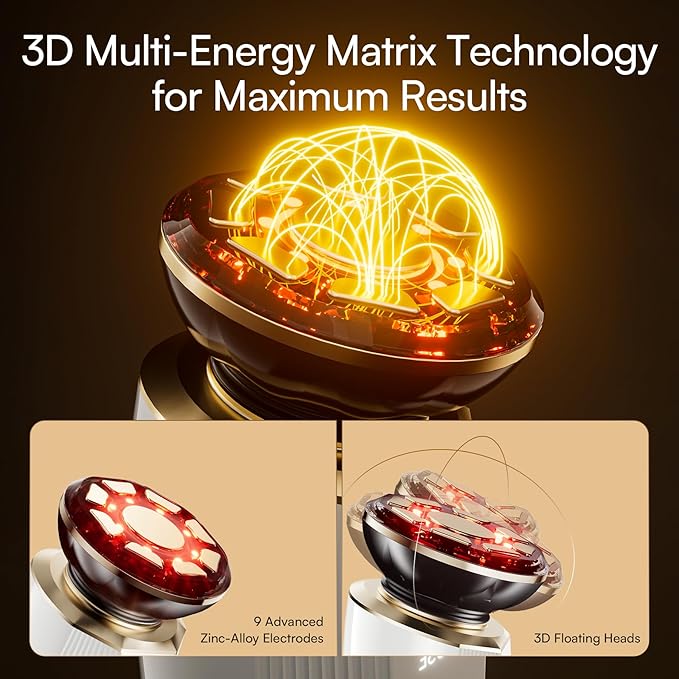 INIA 3-in-1 Red Light Therapy for Face and Neck Beauty Device for Puffiness & Skin Firming Skincare Tool