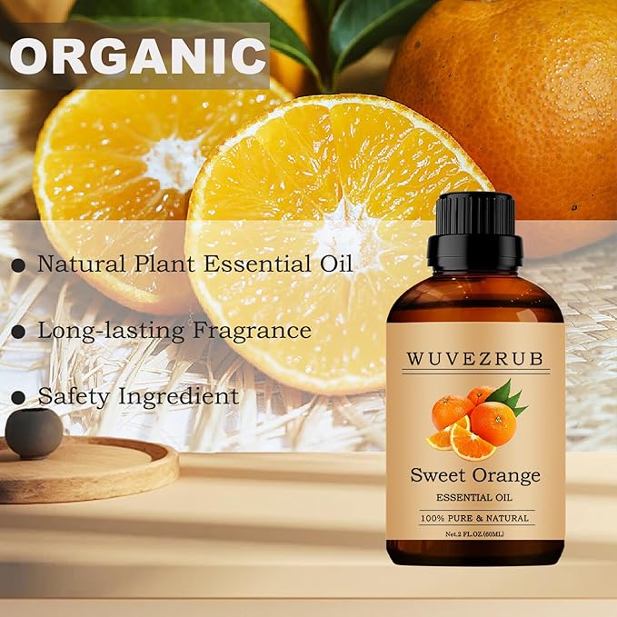 SweetOrange Essential Oils,60ML Pure and Natural Essential Oil for Aromatherapy Diffuser - SweetOrange /2 Fl Oz