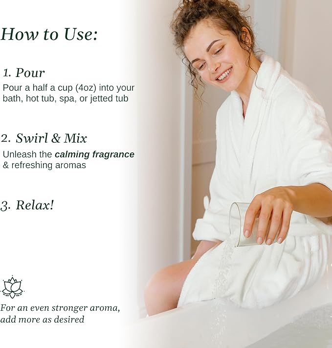 Relax Spa & Bath Aromatherapy Bath Salts for Hot Tub, Bath, or Spa, 2LB Bag Infused with Magnesium, Bath Salt for Soaking, Eucalyptus Mint Scent