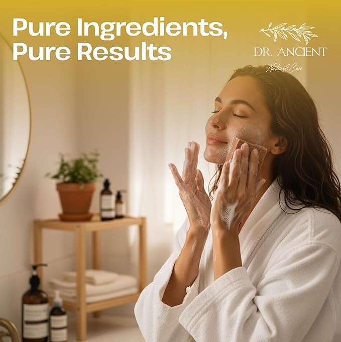 Dr.Ancient Sandalwood Soap Bar, Organic Soap Bars Handcrafted the Traditional Way, Natural Chemical-Free, Vegan, Used for Face Wash, Body Wash, and Hand Cleansing, Moisturizing, Nourishing Care