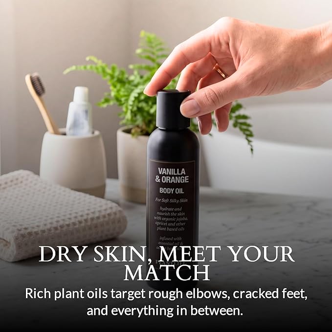 Plantlife Vanilla Orange Body Oil - Formulated for Soft and Silky Skin Using Rich Plant Oils That Absorb and Leave a Light Aroma on the Skin - Made in California 4 oz