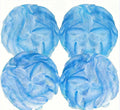 Loofah Bath Sponges - Gentle Exfoliating Shower Loofah for Rich Lather, Durable Mesh Body Scrubber for Men & Women 4 Pack (Sky Blue) by WhaleLife