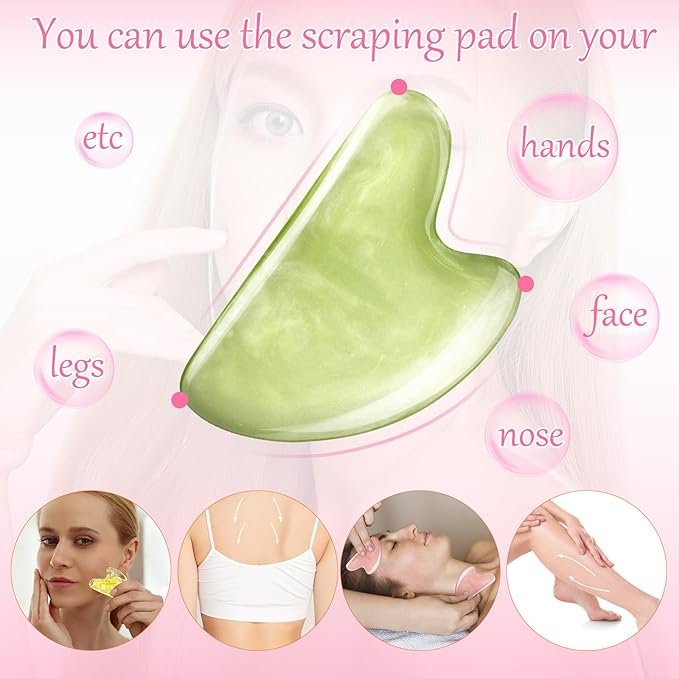 Sherr 12 Pcs Gua Sha Facial Tools Resin Heart Shaped Massage Guasha Tool for Face Guasha Board for Face Body Skin Massage Spa Acupuncture Prevent Wrinkles, 12 Colors(Sweet Color)