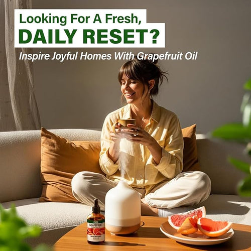 100% Pure Grapefruit Oil - 4 Fl Oz Grapefruit Essential Oil for Hair, Skin, Diffuser, Aromatherapy & DIY Soap Making Scent