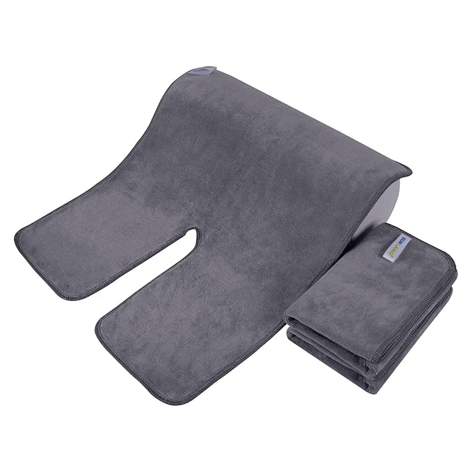 SINLAND Microfiber Esthetician Towels for Facials Mask Removing Face Wrap Soft Facial Cloth with Split Design Spa Towels for Facial Steam Massage and Cleansing