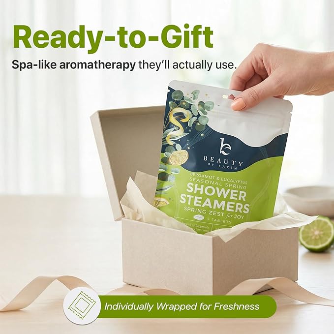 Shower Steamers Aromatherapy - USA Made with Natural, Organic Ingredients & Eucalyptus Essential Oil, Mothers Day Gifts for Mom, Large Shower Bombs, Energizing Sport Shower Tablets for Men & Women